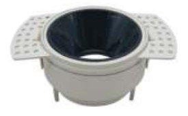 TL-FRAME 12 BLACK Large Round LED Frame 120x80x56mm with 87mm Cutout, Provides Superior Light Distribution, Durable Finish, Suitable for High-Ceiling Commercial Spaces